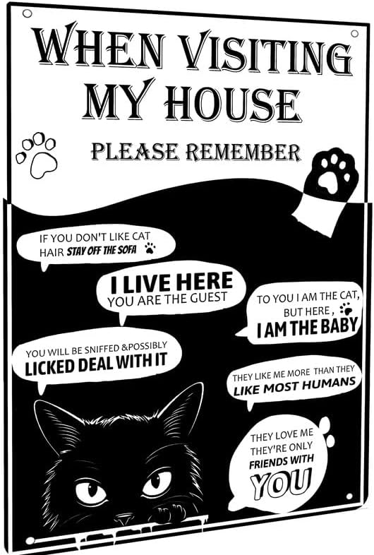 Bathroom Home Visit - Vintage Black Cat Wash Your Paws