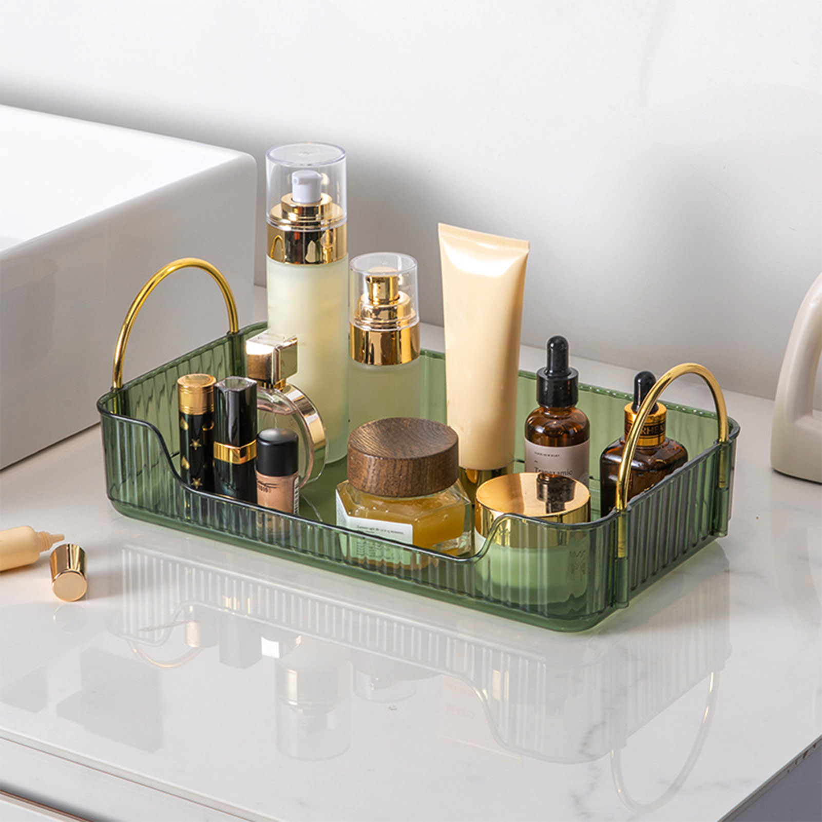 Home Bathroom Supplies - Bathroom Organizer Rack Light Luxury Acrylic