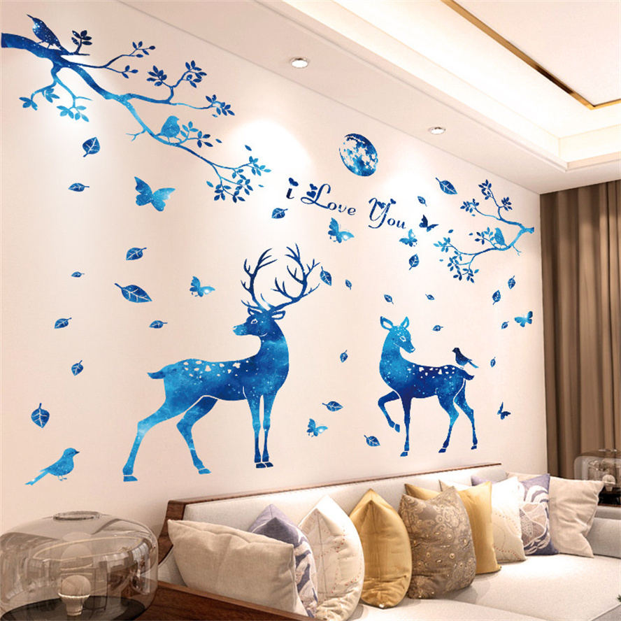 Home Bathroom Wallpaper - 3D Butterfly Flower Colorful Wall Stickers