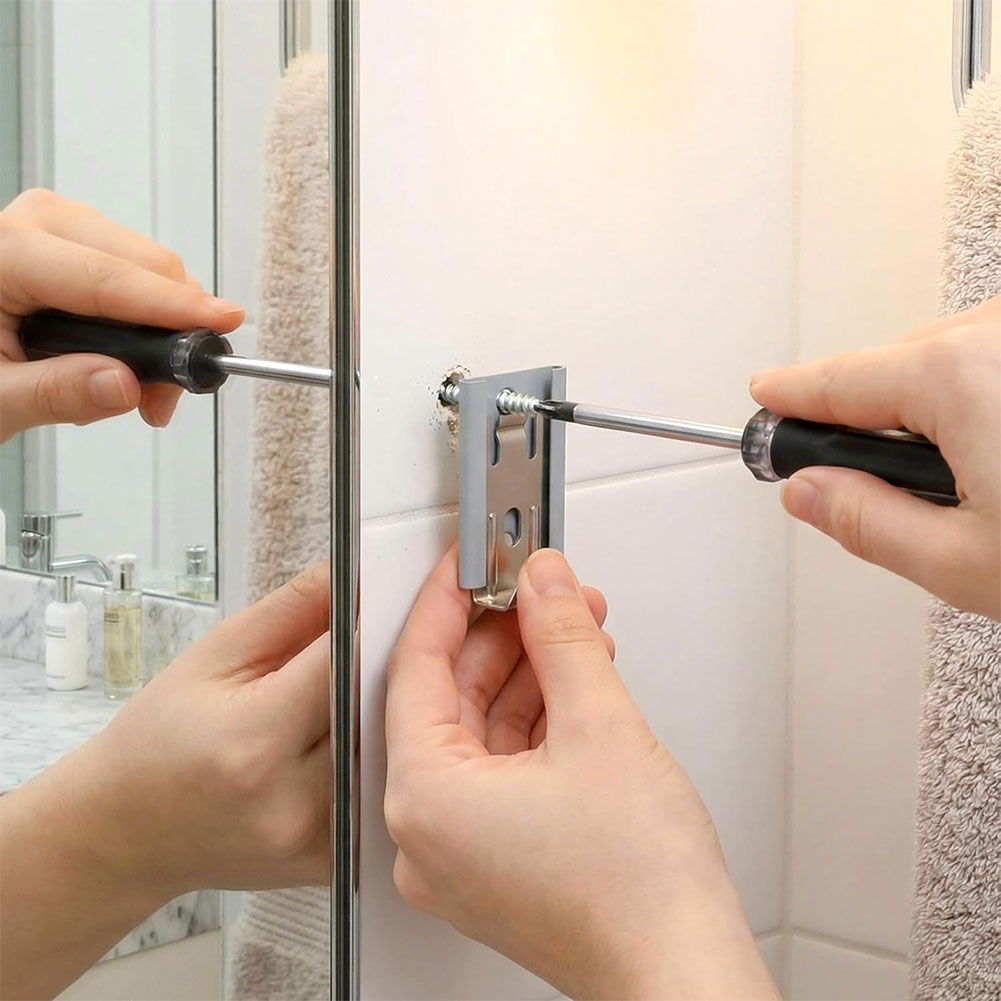 Home Hardware Bathroom Mirrors - Bathroom Mirror Hardware Adjustable Mirror Clips