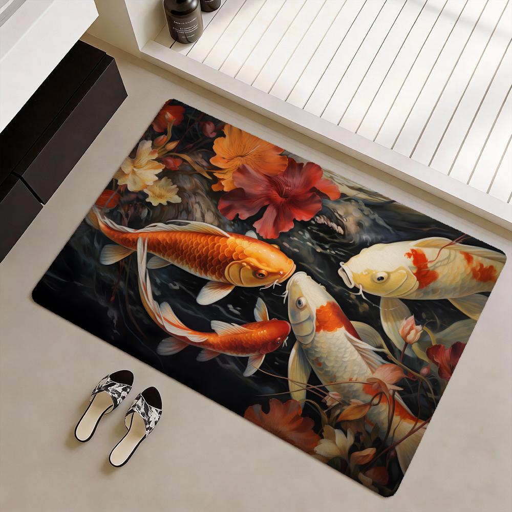 Home Goods Bathroom Rugs - Koi fish that bring you good