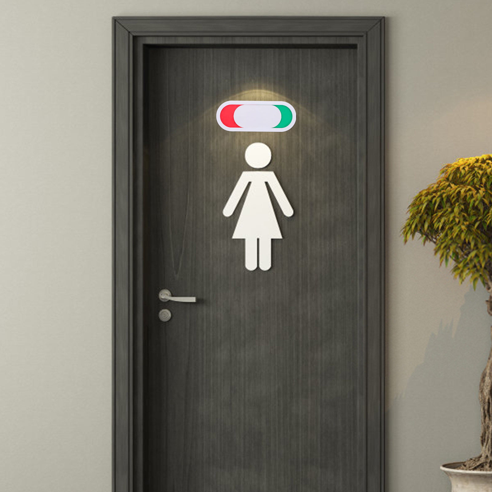 Home Bathroom Occupied Sign - Toilet Slide Door Sign Premium Plastic