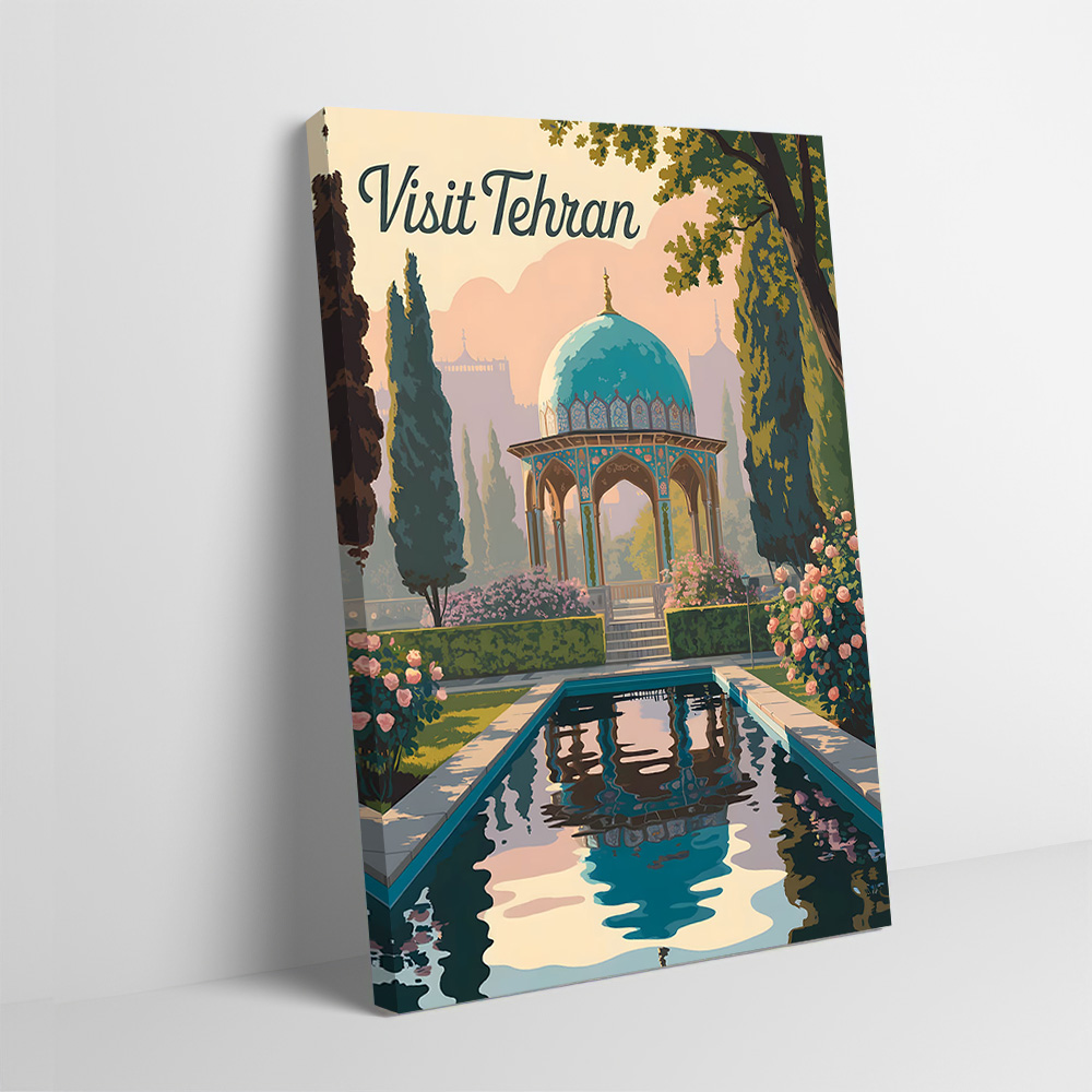 Bathroom Home Visit - Visit Tehran Travel Poster Customizable Printed