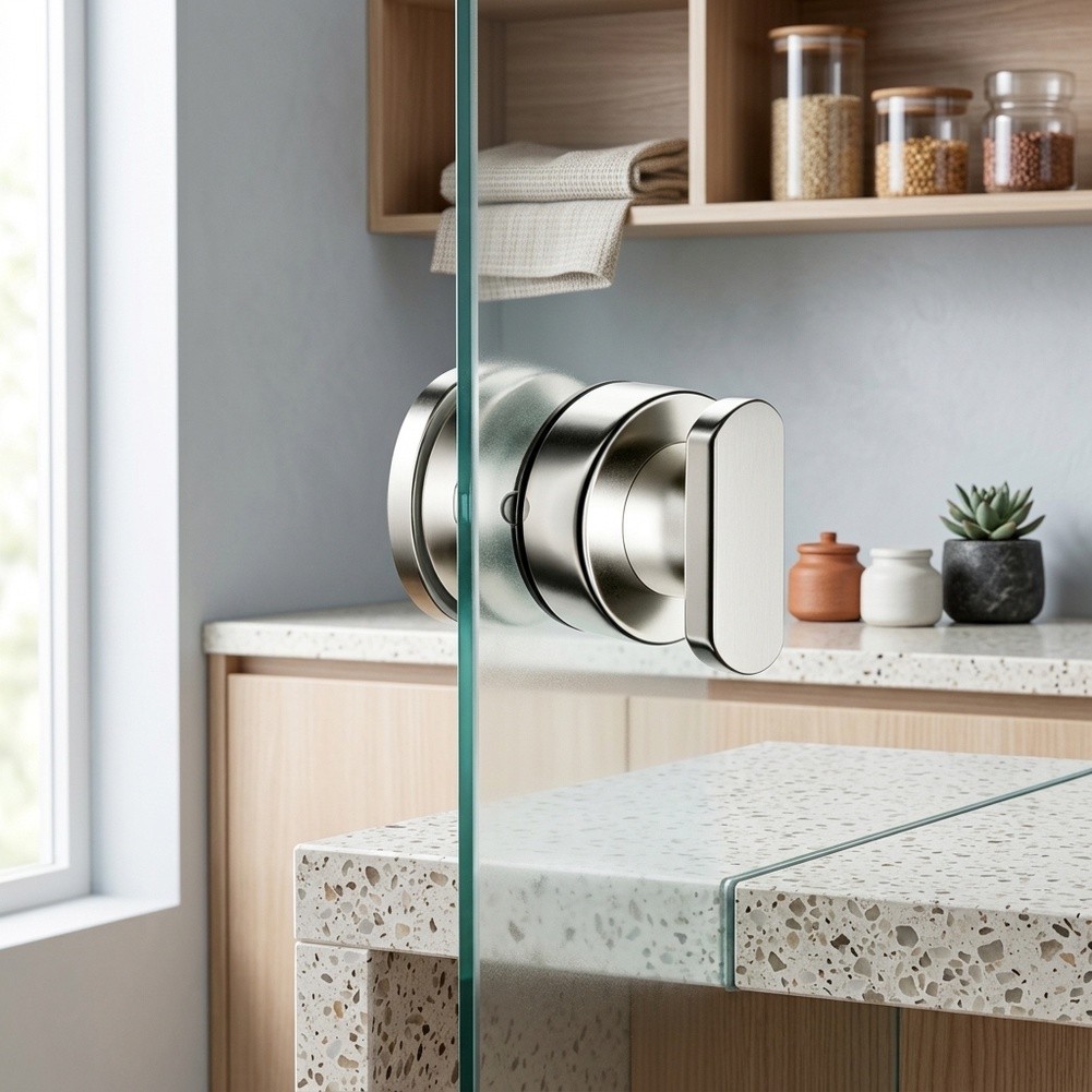 Home Bathroom Remodel - Stainless Steel Oval Pull Knob Frameless