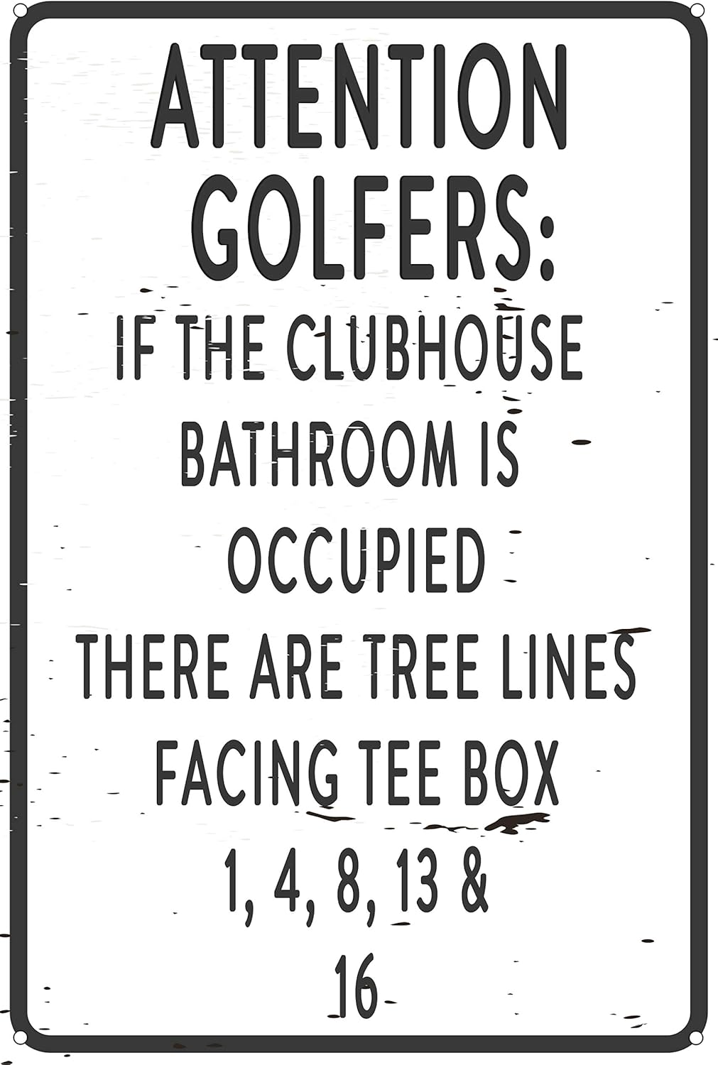 Home Bathroom Occupied Sign - Toothsome Studios Attention Golfers If Clubhouse