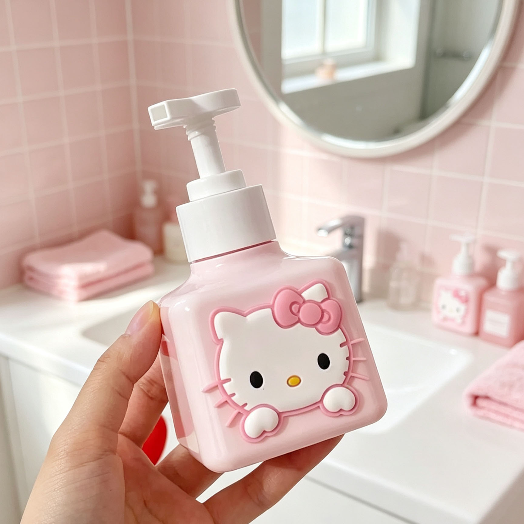 Home Bathroom Supplies - Hello Kitty Kawaii Cartoon Dispensing Bottle
