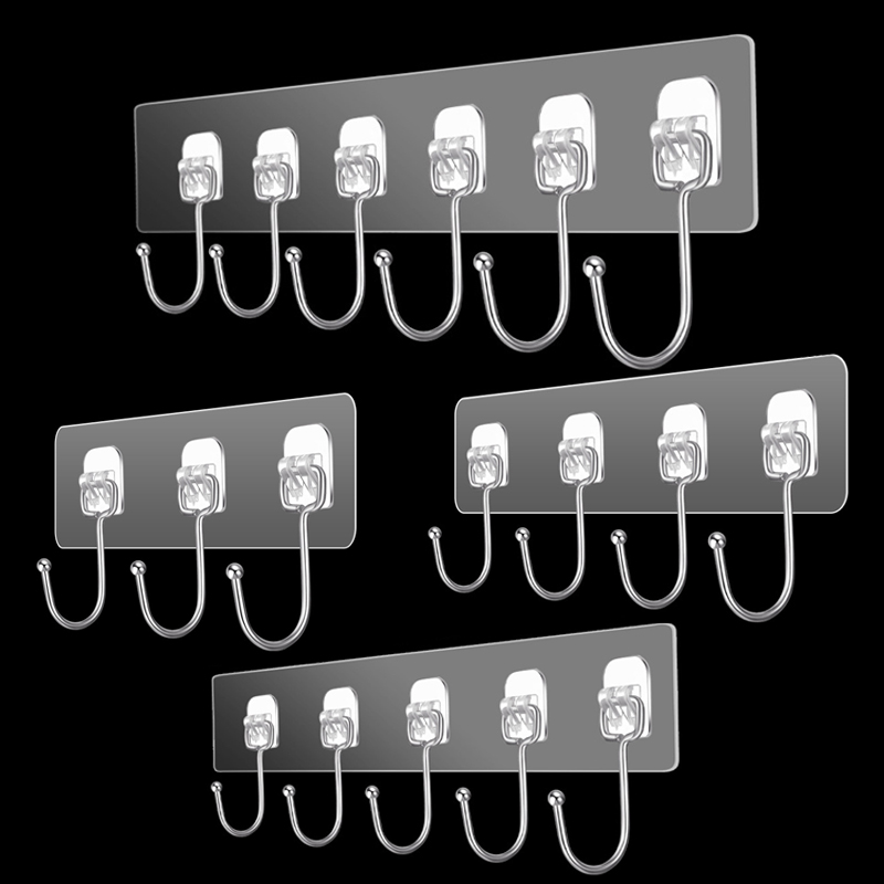 Towel Bar Stainless - 3/4/5/6 Hàng Móc Treo Tường Trong