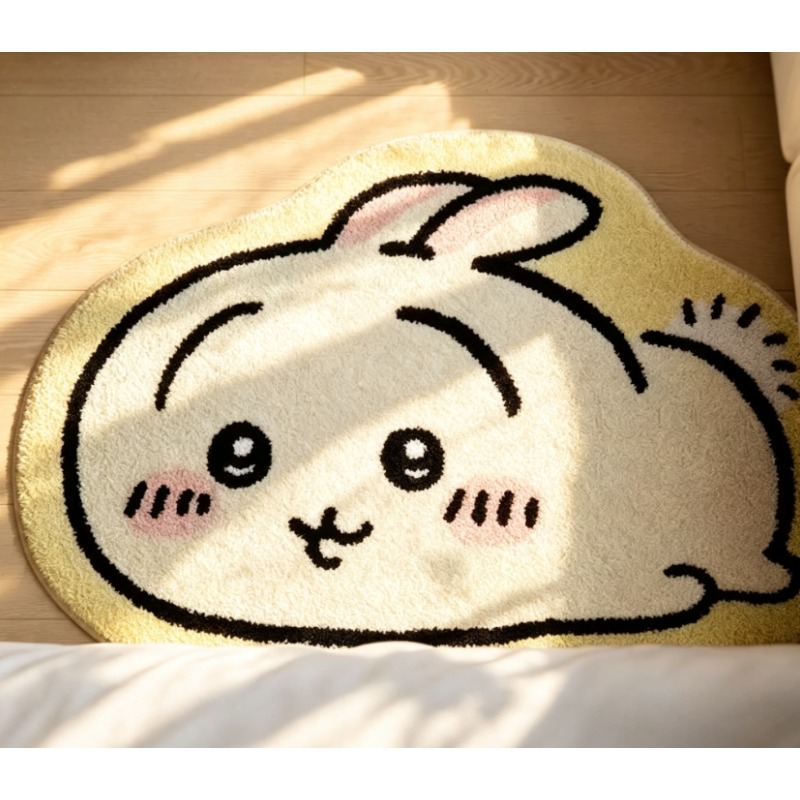Home Goods Bathroom Rugs - Anime Chiikawa Plush Rug Hachiware &