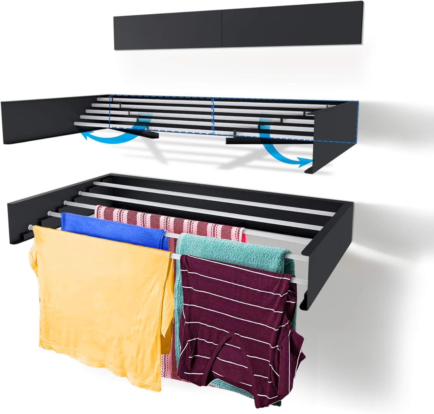 Towel Bar Stainless - 80cm Wall Mounted Laundry Drying Rack