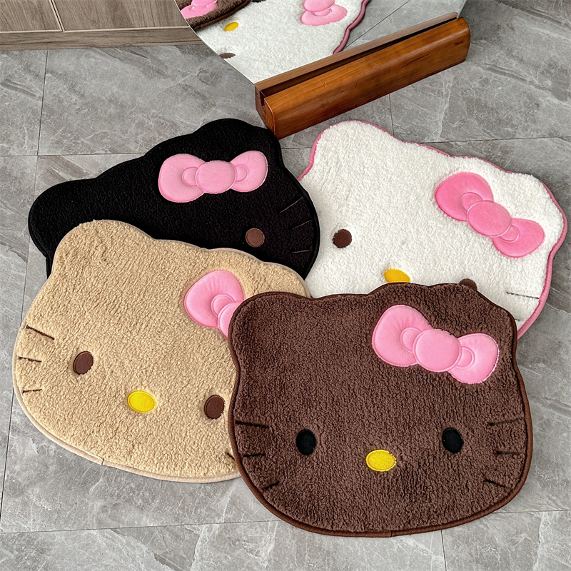 Home Goods Bathroom Rugs - Anime Hello Kitty Plush Rug Soft