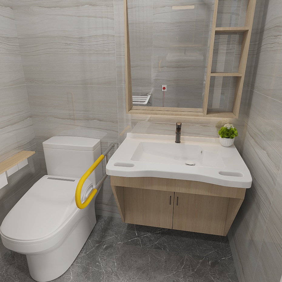 Home Bathroom Remodel - Elderly bathroom cabinet Nursing home senior-friendly