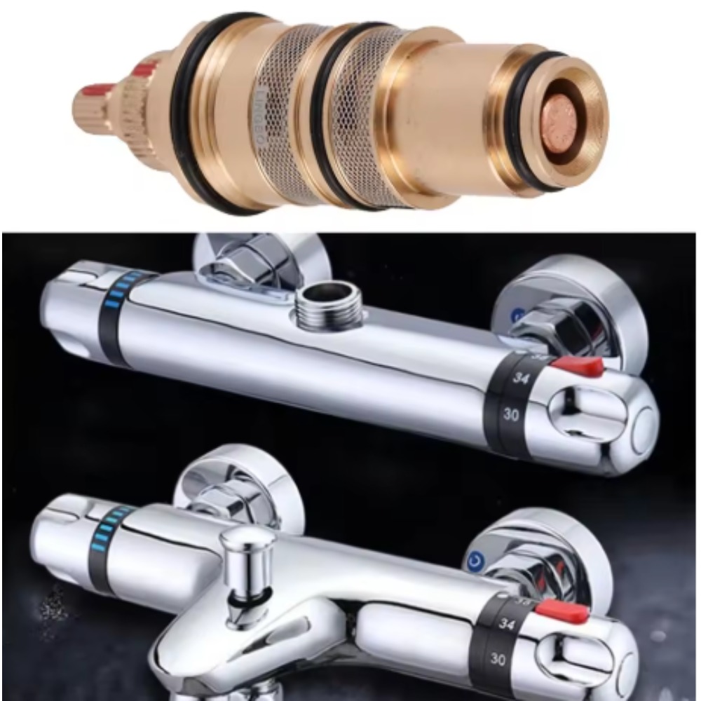 Home Bathroom Repair - Brass Shower Thermostatic Cartridge Replacement Kit