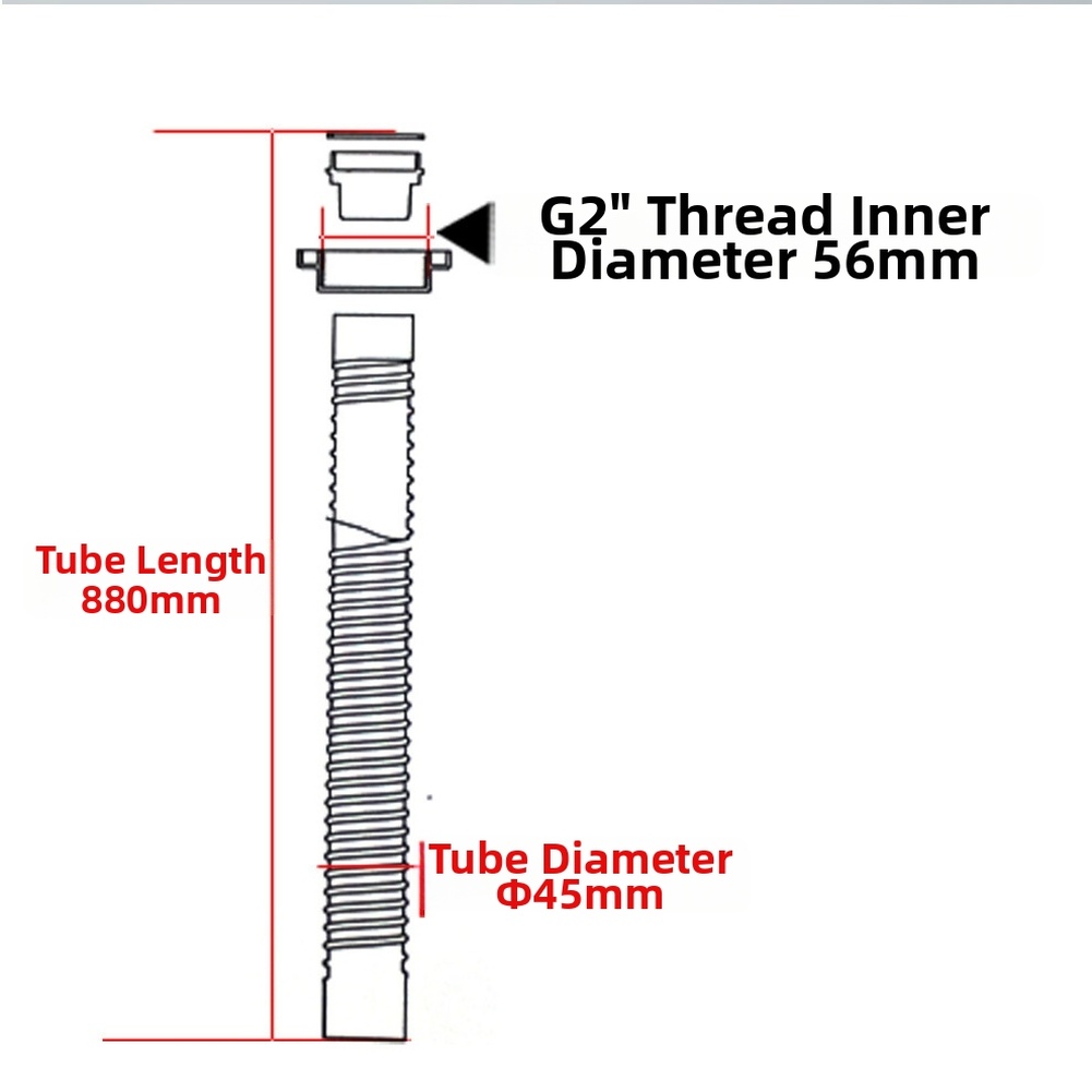 Home Bathroom Plumbing - Kitchen Sink Drain Pipe 45mm Diameter