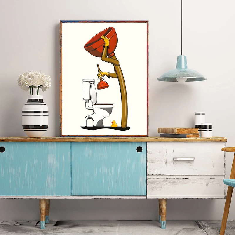 1PCS Frameless Fun Bathroom An - đánh giá và giá Home Bathroom Wallpaper