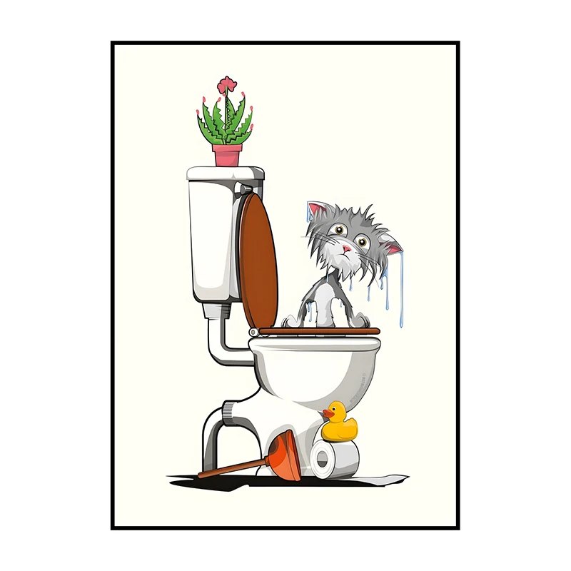 1PCS Frameless Fun Bathroom An - đánh giá và giá Home Bathroom Wallpaper