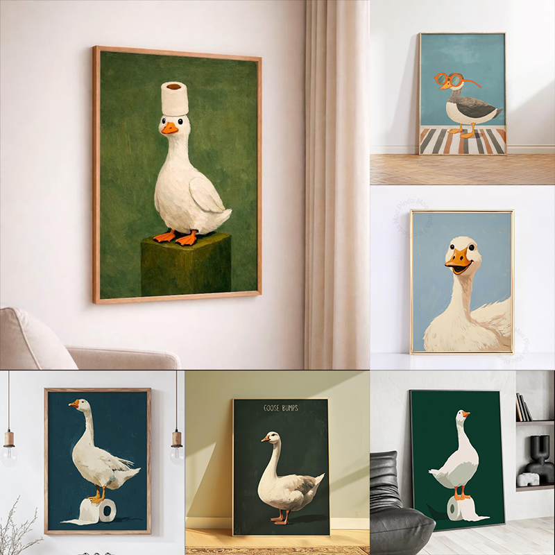 Duck Goose Poster, Funny Bathr - đánh giá và giá Home Bathroom Painting Ideas