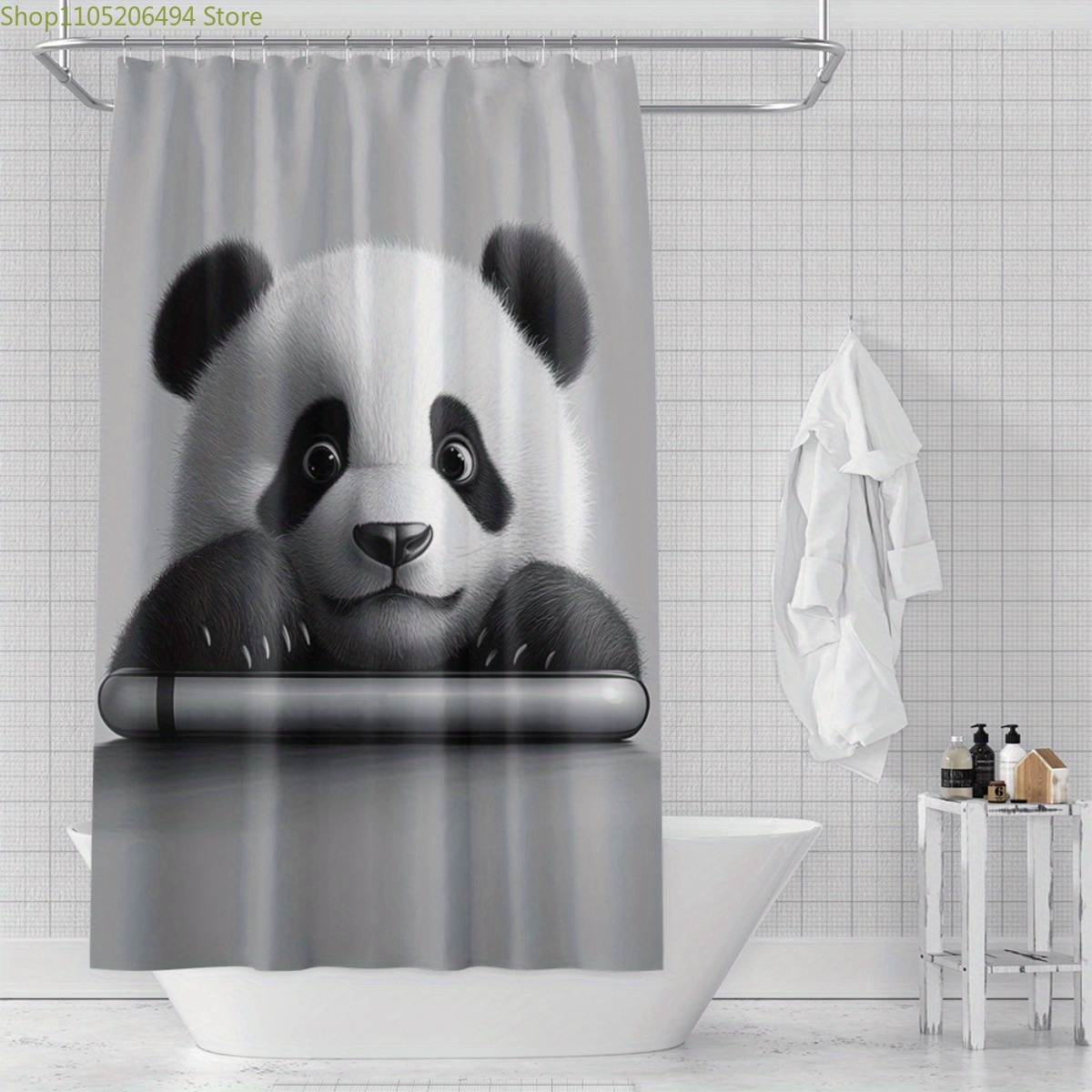 Cute Panda Bear Shower Curtain - đánh giá và giá Adorable Home Bathroom Ideas