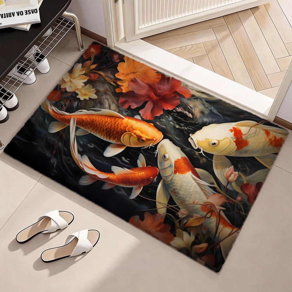 Koi fish that bring you good l - đánh giá và giá Home Goods Bathroom Rugs