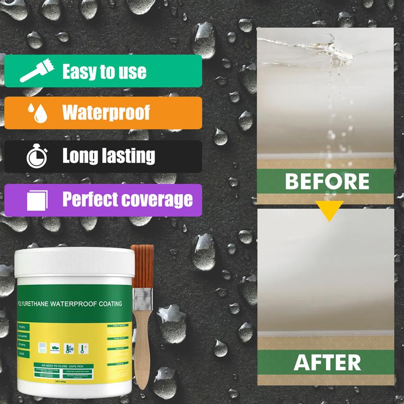 30/100/300g Waterproof Coating - đánh giá và giá Home Bathroom Repair