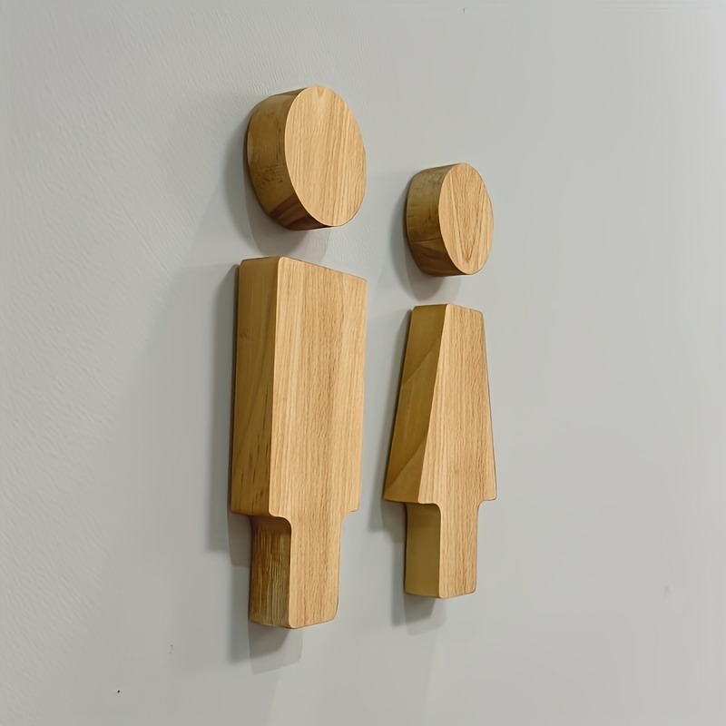 2PCS Wooden Bathroom Sign for  - đánh giá và giá Home Creation Bathroom