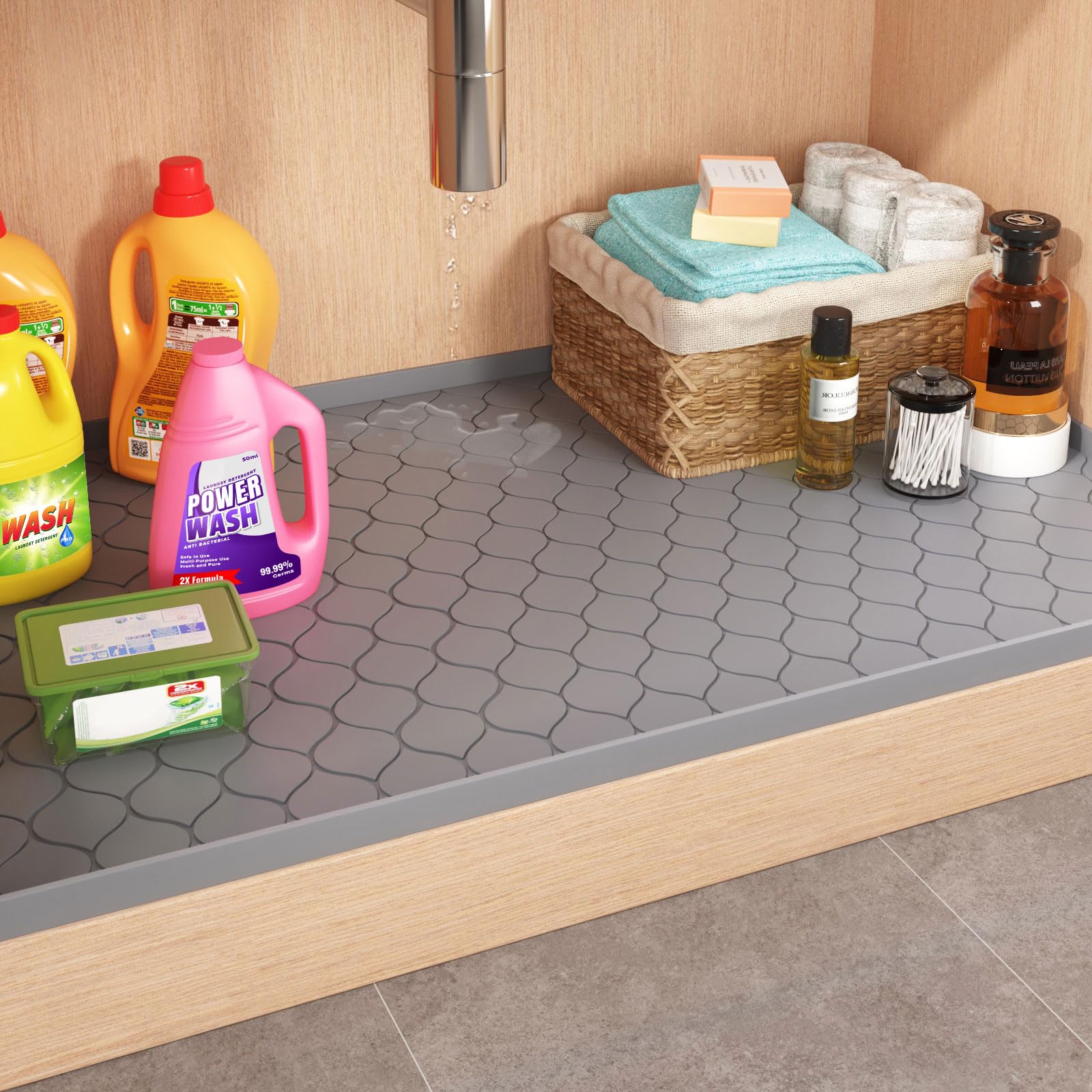 Silicone Under Sink Mat Kitche - đánh giá và giá Home Essentials Bathroom Cabinet