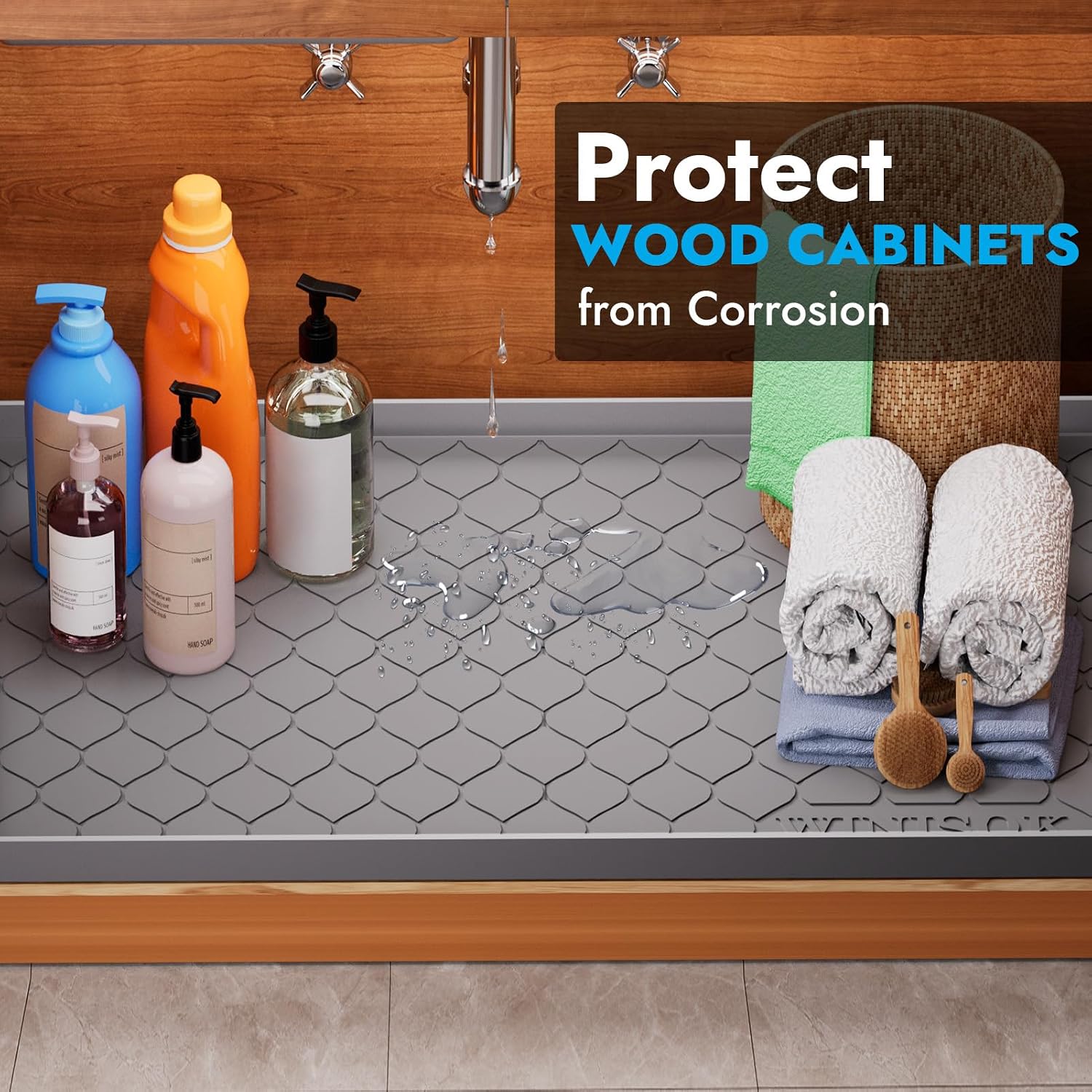 Winisok Silicone Under Sink Ma - đánh giá và giá Home Essentials Bathroom Cabinet