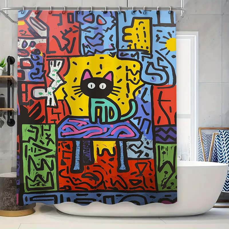 Bright Graffiti Abstract Cat S - đánh giá và giá Home Bathroom Remodel