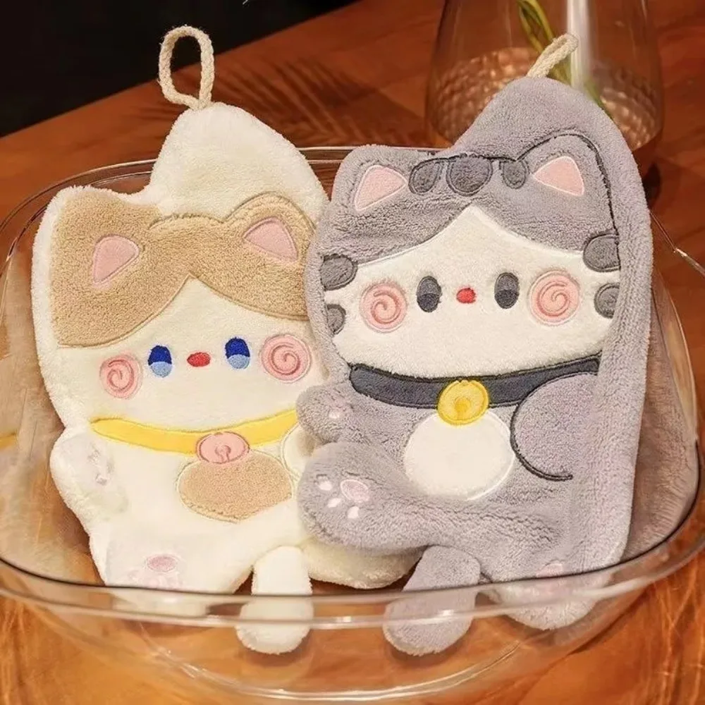 Cute Cat Hand Towel Quick Dryi - đánh giá và giá Home Bathroom Supplies