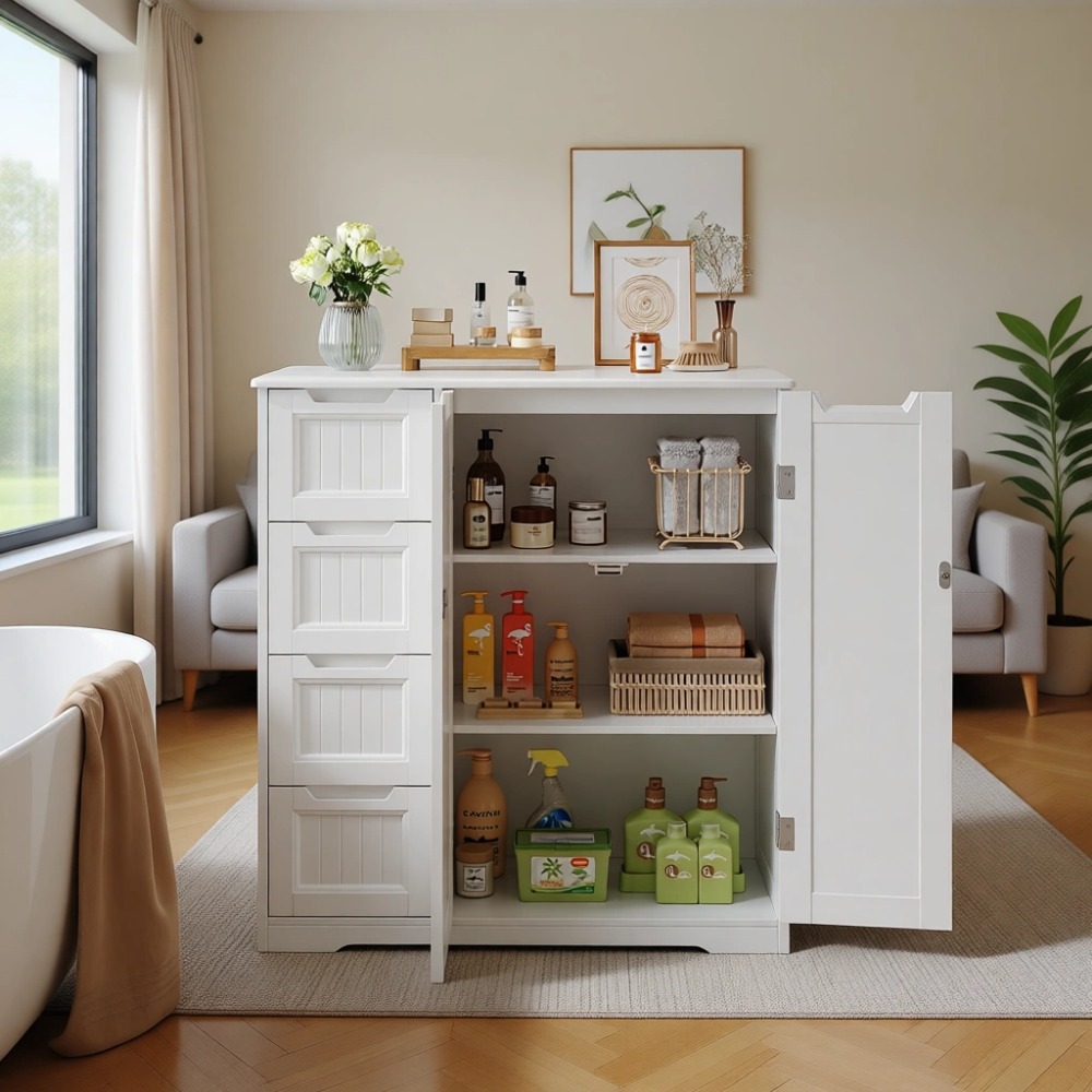 Bathroom Storage Cabinet with  - đánh giá và giá Home Essentials Bathroom Cabinet