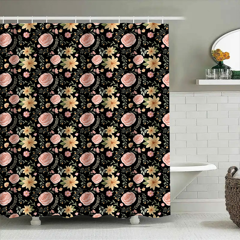 Black White Patterned Shower C - đánh giá và giá Home Bathroom Remodel
