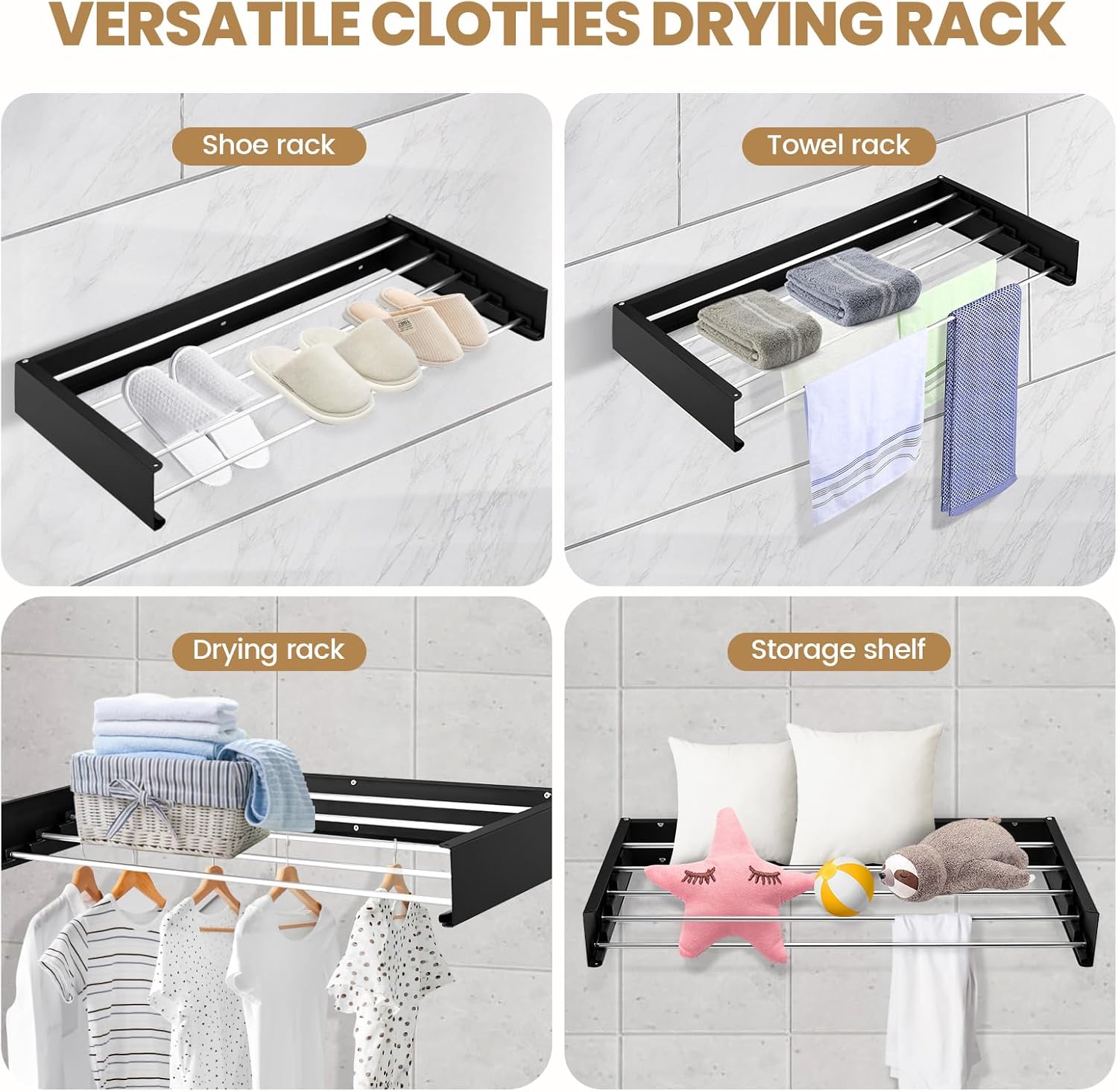 80cm Wall Mounted Laundry Dryi - đánh giá và giá Towel Bar Stainless