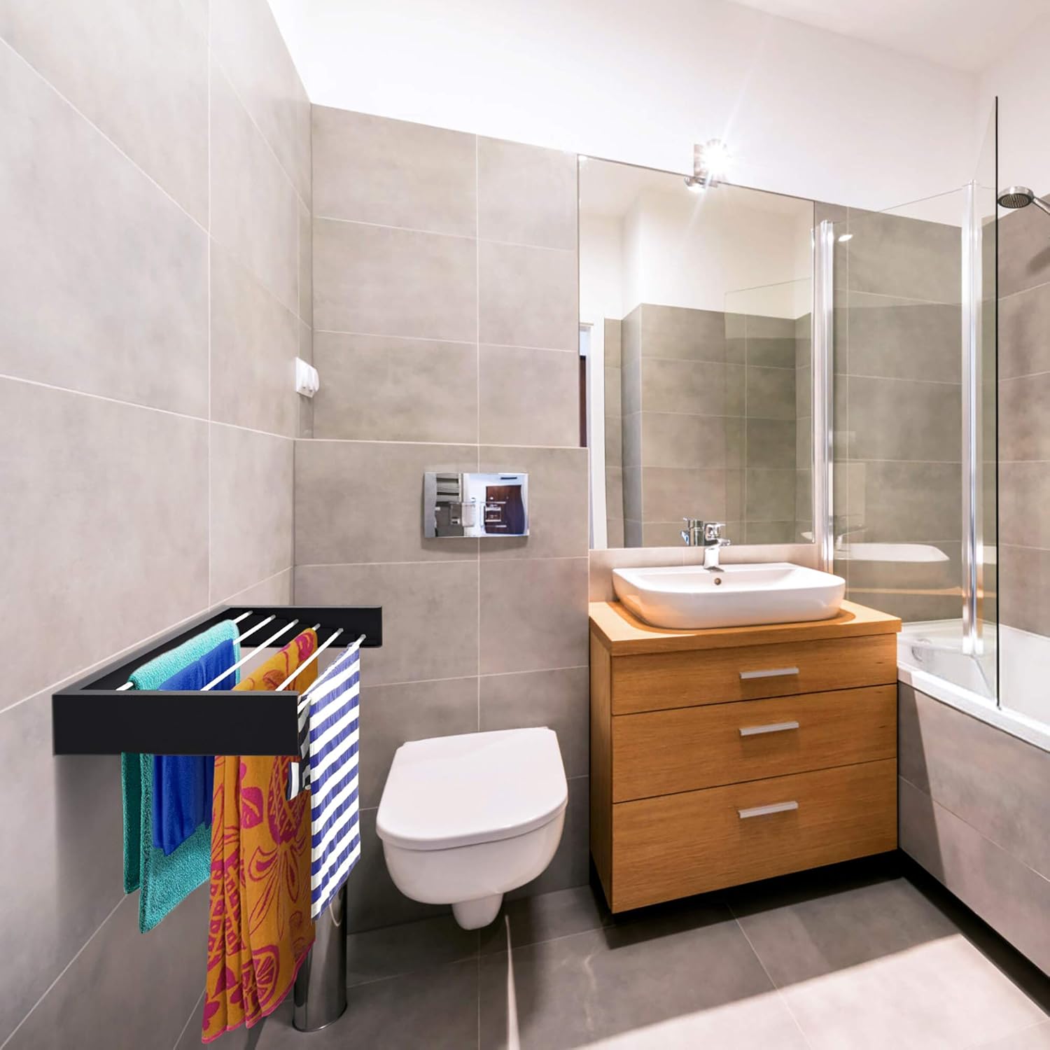 80cm Wall Mounted Laundry Dryi - đánh giá và giá Towel Bar Stainless