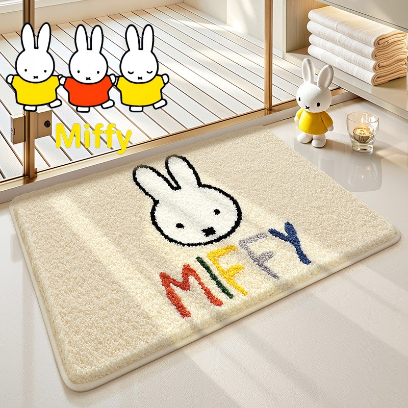 Kawaii Miffy Floor Mat Cartoon - đánh giá và giá Home Goods Bathroom Accessories