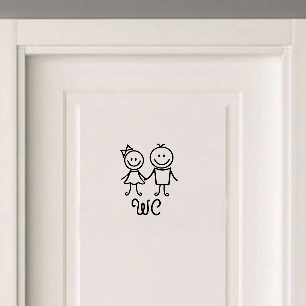 1 pc Cartoon Style Toilet and  - đánh giá và giá Home Bathroom Wallpaper