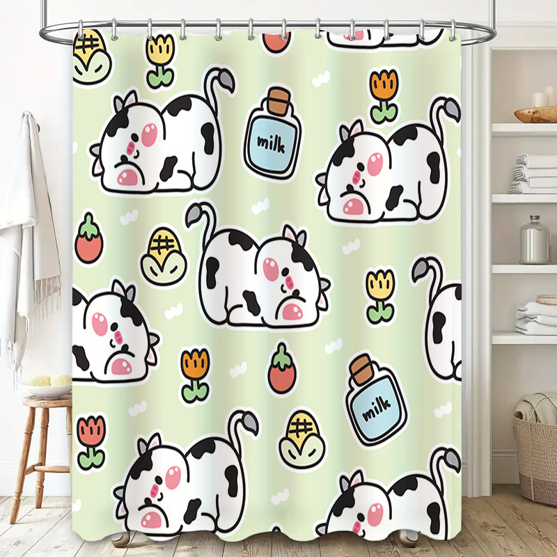 Adorable Cow Print Shower Curt - đánh giá và giá Adorable Home Bathroom Ideas