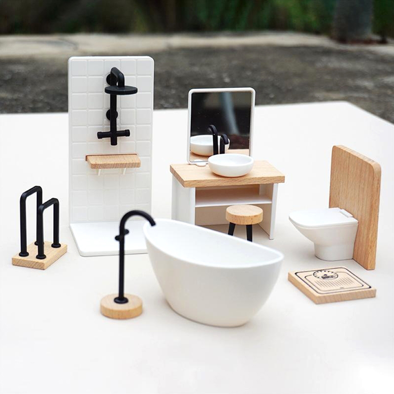 1:6/1:12 Dollhouse Miniature B - đánh giá và giá Home Bathroom Supplies