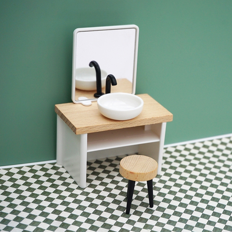 1:6/1:12 Dollhouse Miniature B - đánh giá và giá Home Bathroom Supplies