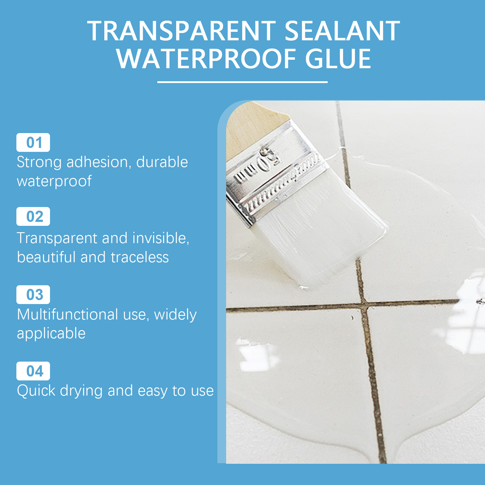 Transparent Waterproof Sealant - đánh giá và giá Home Bathroom Repair