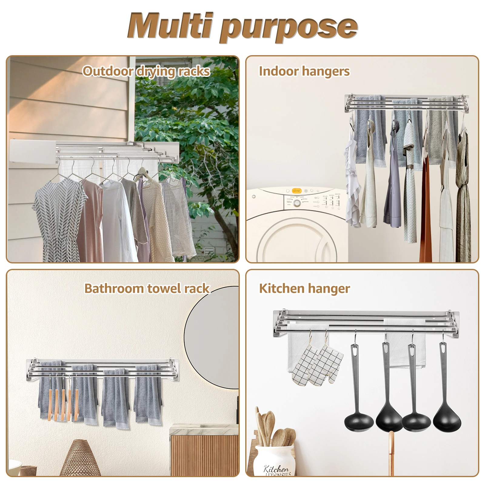 Folding Clothes Hanger Stainle - đánh giá và giá Towel Bar Stainless