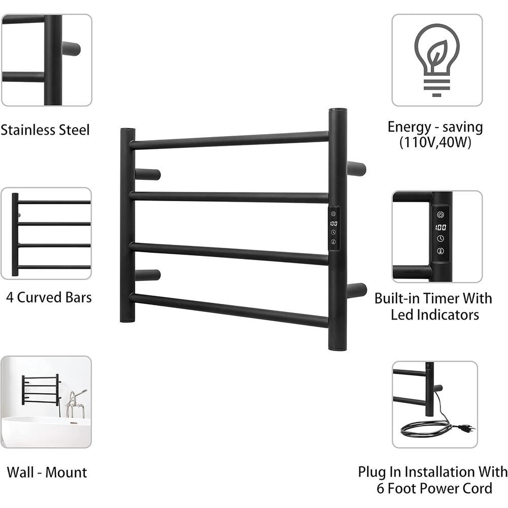 KEG Smart WiFi Towel Warmer Wa - đánh giá và giá Towel Bar Stainless