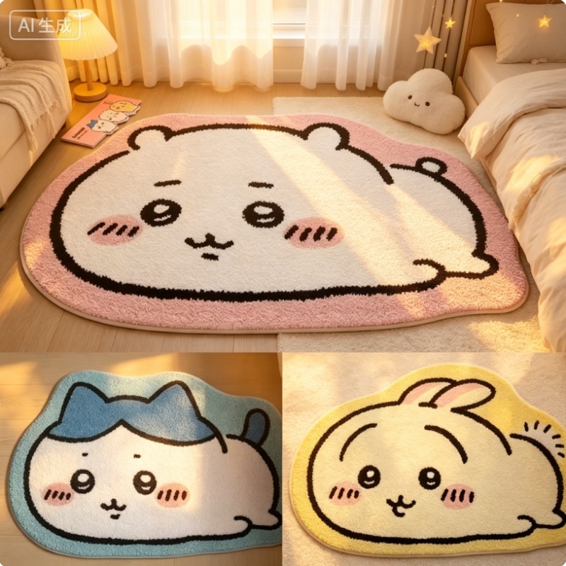 -Chiikawa Cartoon Rug Anime Ha - đánh giá và giá Home Bathroom Supplies